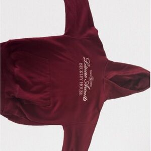 Maroon Hoodie with White Text
